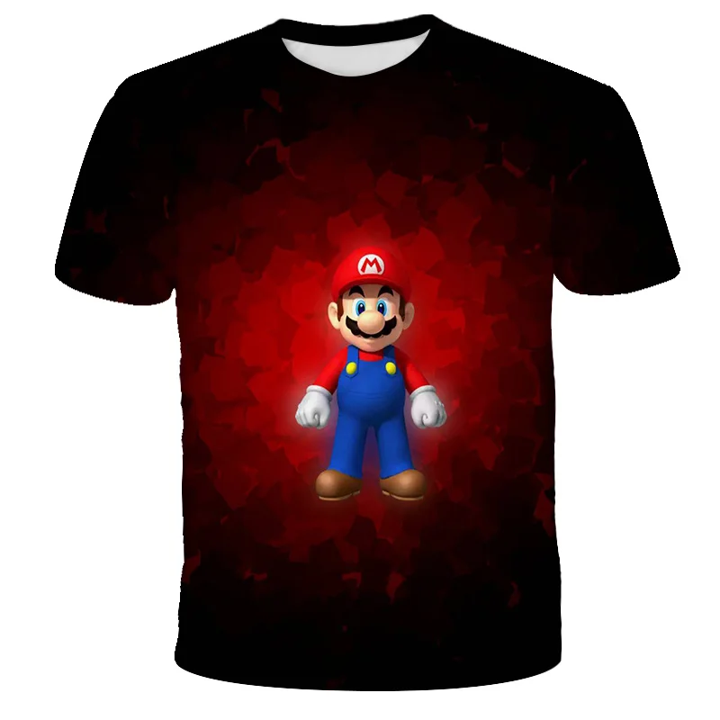 

Children's T-shirt Kids Cartoon Super Mario Print T-shirt Boy Girl Top T-shirt Brother O Neck Crew Neck 3D Short Sleeve