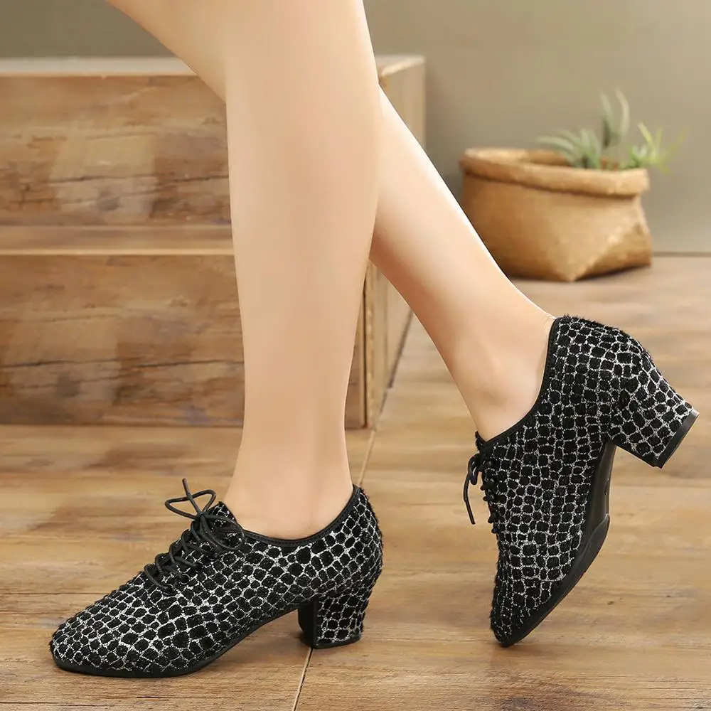 Современные туфли для бальных танцев Мужские туфли-оксфорды на мягкой резиновой