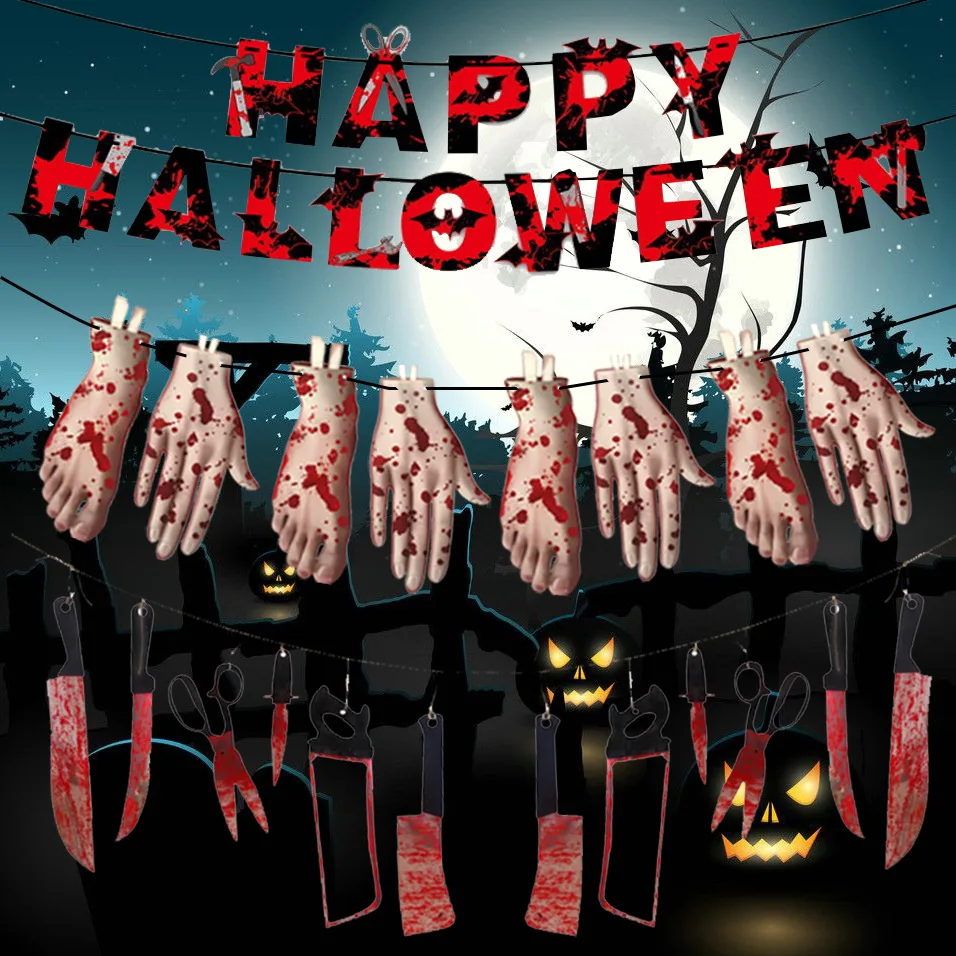 Новинка 2021 задний фон в стиле ужасов кровавый баннер призрак фестивавечерние