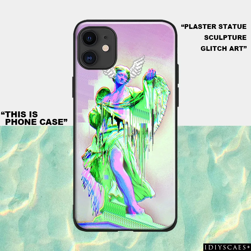 Штукатурка статуя скульптура сбой искусство Стекло Мягкий силиконовый чехол для