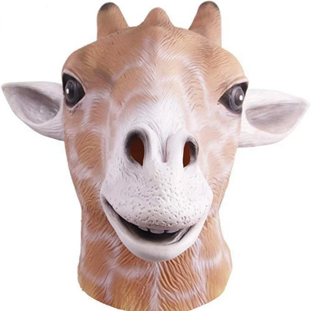 

Halloween Realistic Eco-friendly Latex Mask Cute Animal Giraffe Head Mask Costume Cosplay Funny Party Masks Halloween