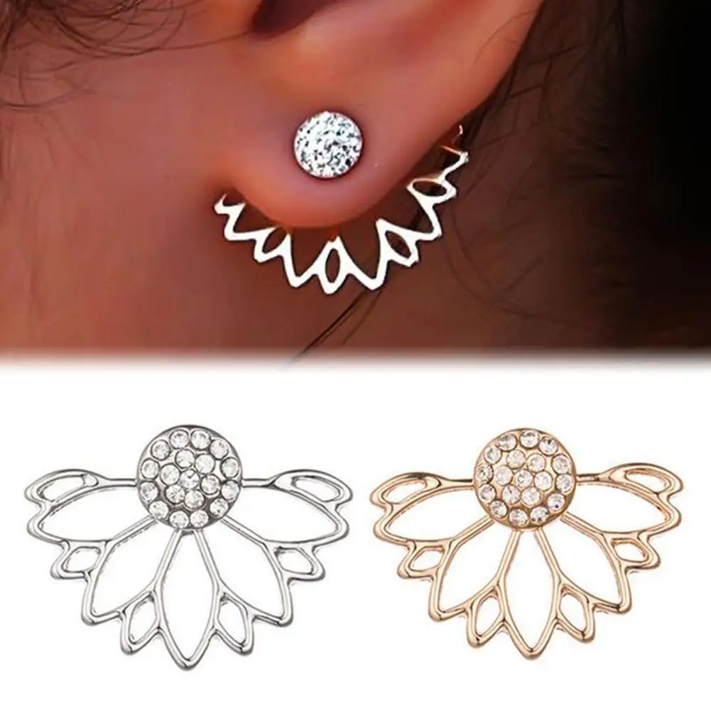 Женские модные блестящие стразы открытые серьги гвоздики