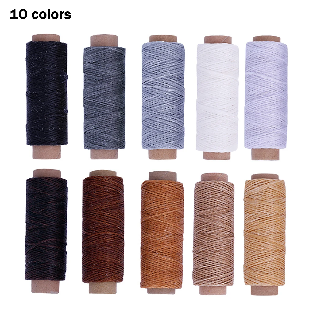 

Вощеная нить для шитья кожи, 150D, 50 м, 10 цветов