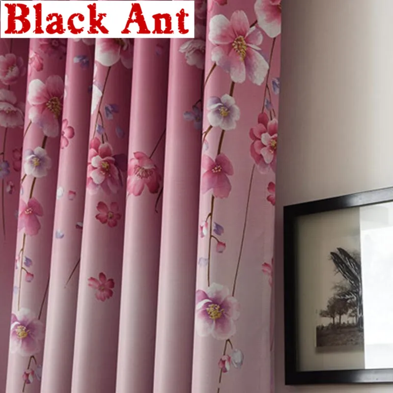 Занавески для окон в деревенском стиле с цветочным принтом затемняющие шторы