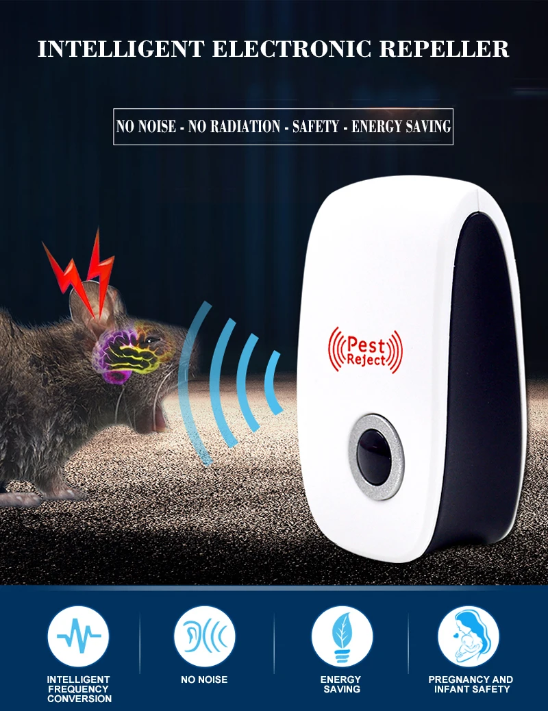 Новинка Отпугиватель комаров электронный отпугиватель ультразвуковой