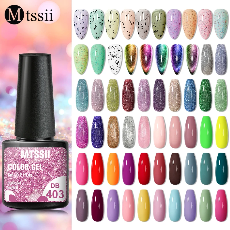 

Mtssii 6ml Gel Nail Polish Lamp All For Nails Art Manicure With Matt Base Top Coat Semi Permanant Gellak Nail Gel Polish Varnish