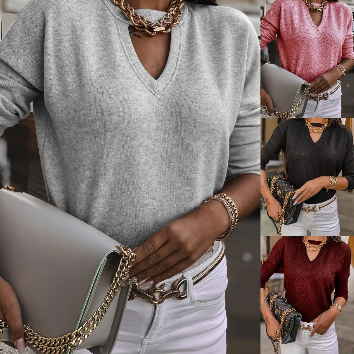 

2022 Autumn Basic Solid Slim Knitted Sweater Long Sleeve O-Neck Warm Tops Female Clothing Elegant Fashion Vintage Pullover Women