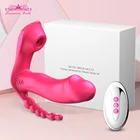 Вибратор 3 в 1 для женщин, фаллоимитатор для стимуляции клитора, анального и вагины, точки G, вибрация, эротические игрушки для взрослых женщин и пар