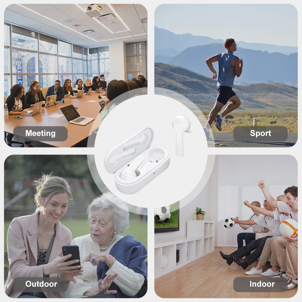 

MaiHear Rechargeable Mini Hearing Aid for Adults Seniors with Noise Canceling Wireless Invisible Sound Amplifier