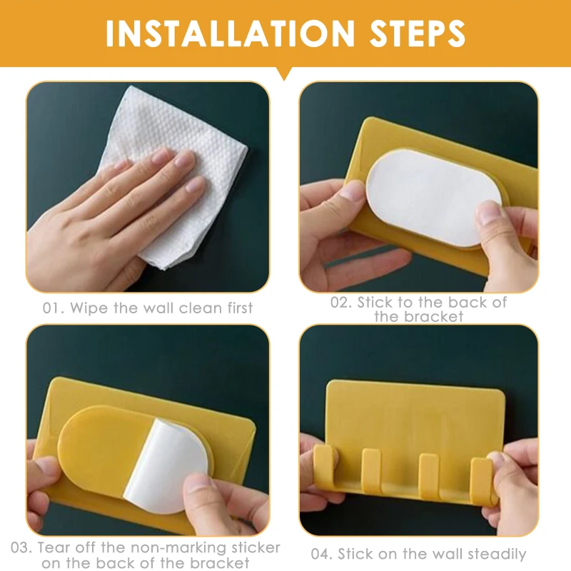 

Multifunction Phone Charging Holder Bracket Wall Mount Stand Adhesive Durable Socket Rack Storage Support Hanger For Smartphone