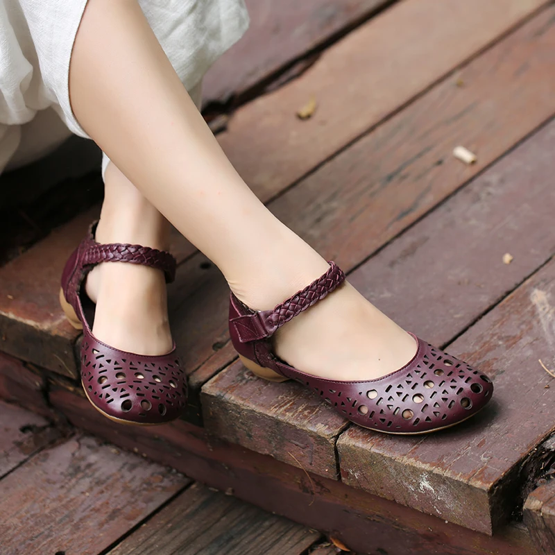 VALLU 2020 кожаные открытые сандалии туфли из воловьей кожи | Обувь