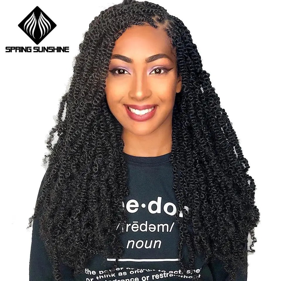 

Pre Twisted Passion Twist Bomb Crochet Hair Synthetic Ombre Crochet Braids Pre looped Fluffy Twists Braiding Hair Bulk