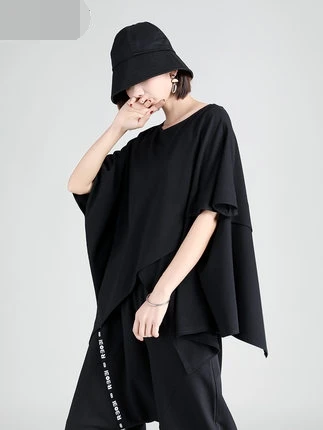 

Short-sleeved jacket design sense small minority of women bat loose t-shirt 2020 new summer thin ins women fashion brand