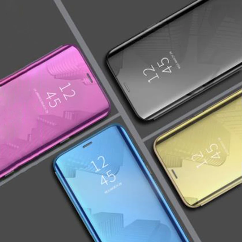 Роскошное умное зеркало флип чехол для samsung Galaxy A70 A40 A30 A8 A6 A7 2018 Note 9 8 10 Крышка S8 S9 S10