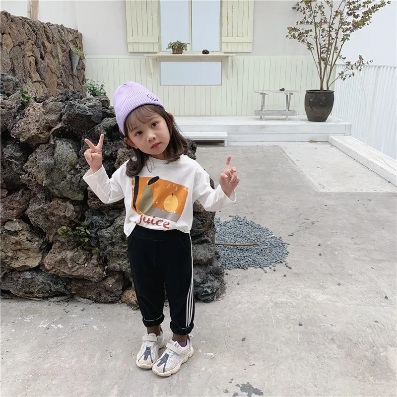 Детская футболка с длинным рукавом и круглым вырезом принтом | Мать ребенок