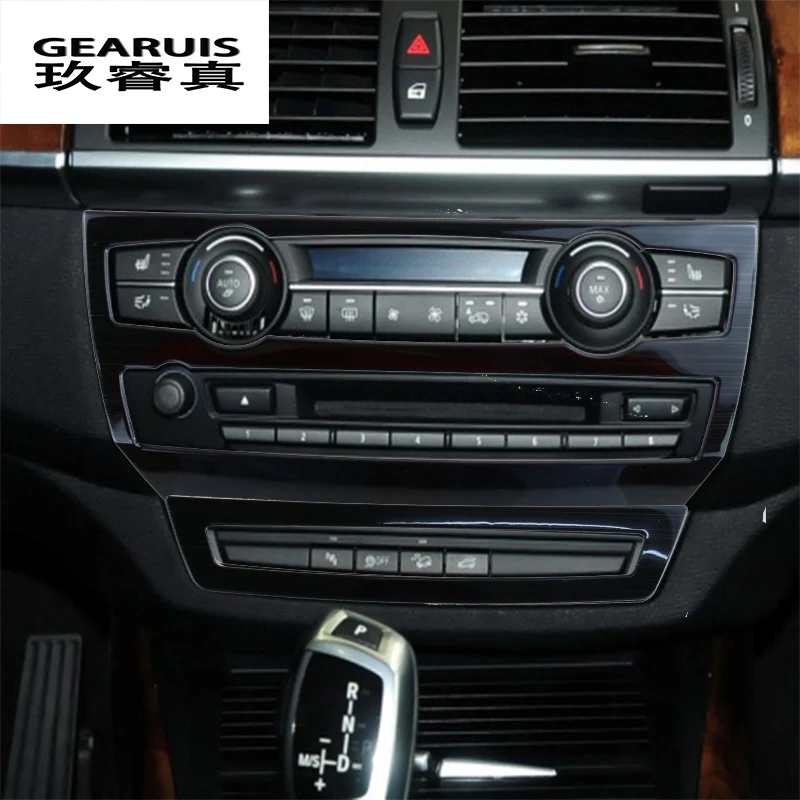 

Car Styling Center Console Air Conditioning Volume CD Frame Decoration Cover Stickers For BMW X5 E70 X6 E71 Interior Accessories