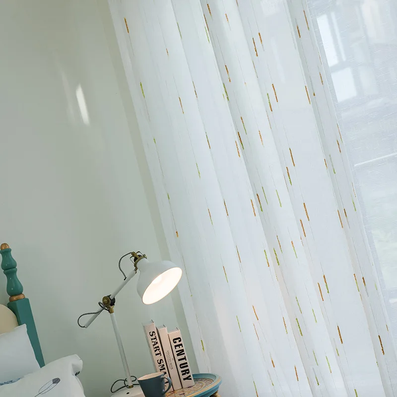 Американский винтажный полосатый фатин для гостиной прозрачная ткань