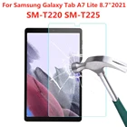 9H для экрана из закаленного стекла для Samsung Galaxy Tab A7 Lite 8,7 дюймовый экран протектор 2021 SM-T220 T225 против царапин защитная пленка для планшета