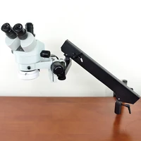 fyscope 7x 45x stereo zoom microscope articulating stand microscope144led