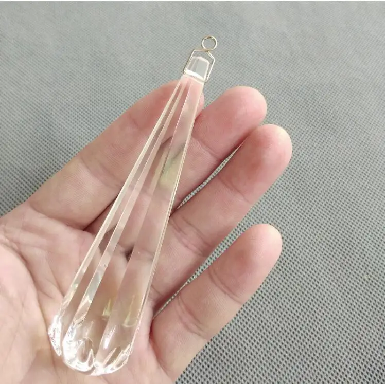 Camal 5 шт. 100 мм голова сливы граненый хрустальный подвесной Призма w/ 8 крючок лампа