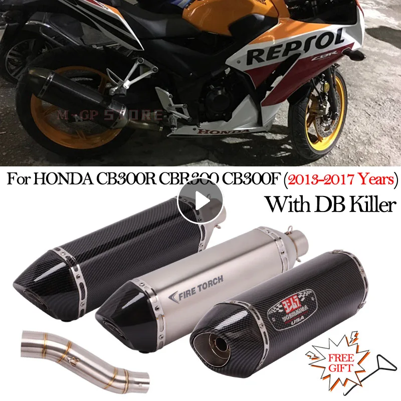 

Slip On Motorcycle YOSHIMURA Exhaust Muffler DB Killer Escape Moto Link Pipe For HONDA CB300R CBR300 CB300F 2013 14 15 16 2017