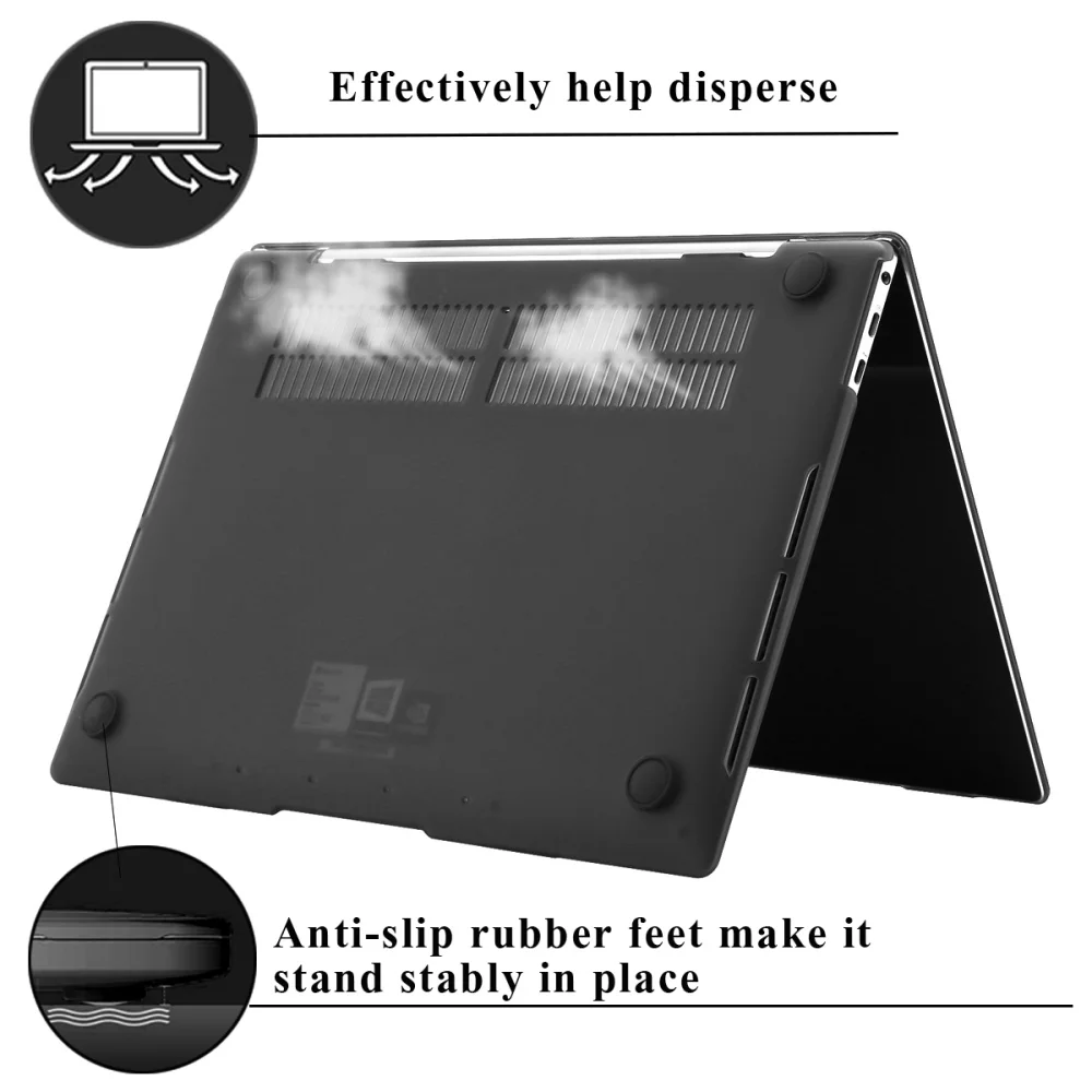 Чехол для ноутбука Huawei MateBook 13 14 D14 D15 2021 2020 матовый черный Жесткий Mate Book X Pro 9/X