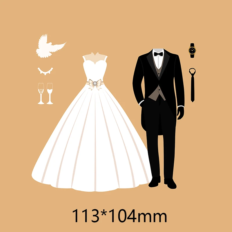 Bride Groom Wedding New Metal Steel Cutting Dies for DIY Embossing Scrapbook Paper Craft Creative Cards stencil Stamps Dies|Вырубные