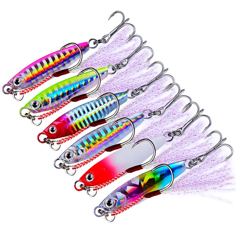 

Isca Artificial Metal Jig Fishing Lure Weights 7g-30g Trolling Hard Bait Bass Fishing Tackle Trout Jigging Jigs Saltwater Lures