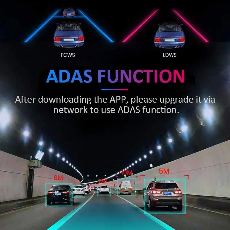 ADAS видеорегистратор Wifi Автомобильный камера 1080P HD ночного видения рекордер
