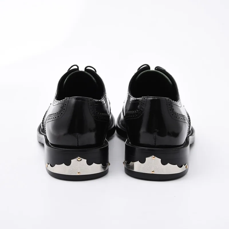 Броги мужские из коровьей кожи перфорированная кожа повседневные деловые