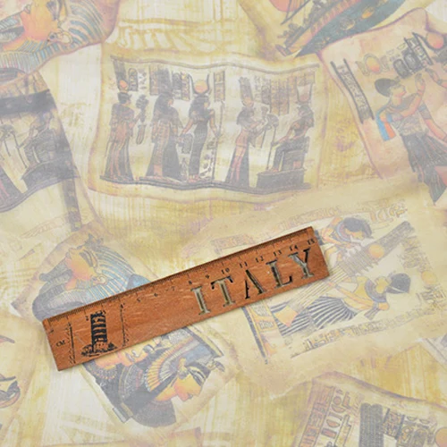 Мягкая и прозрачная 100% чистый шелк шелковая ткань органза Египетский Тотем стиль