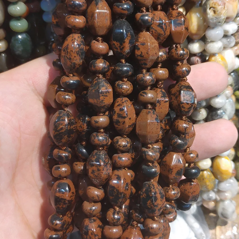 Ожерелье из натурального полудрагоценного камня для женщин разделение оливка