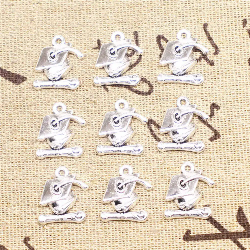 

Аксессуары для ювелирных изделий, подвески для мальчишника, античное серебро, 30 шт. 17x16 мм