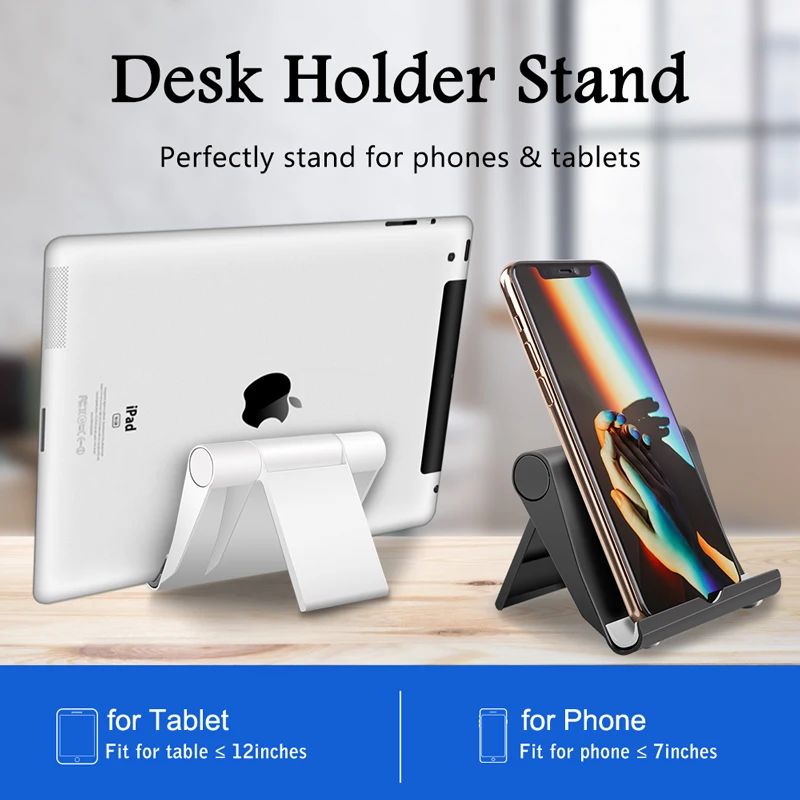 

Adjustable Cell Phone Stand Phone Stand, Cradle, Dock, Holder, Desktop Stand Compatible with All Mobile Phone Desk Accessories