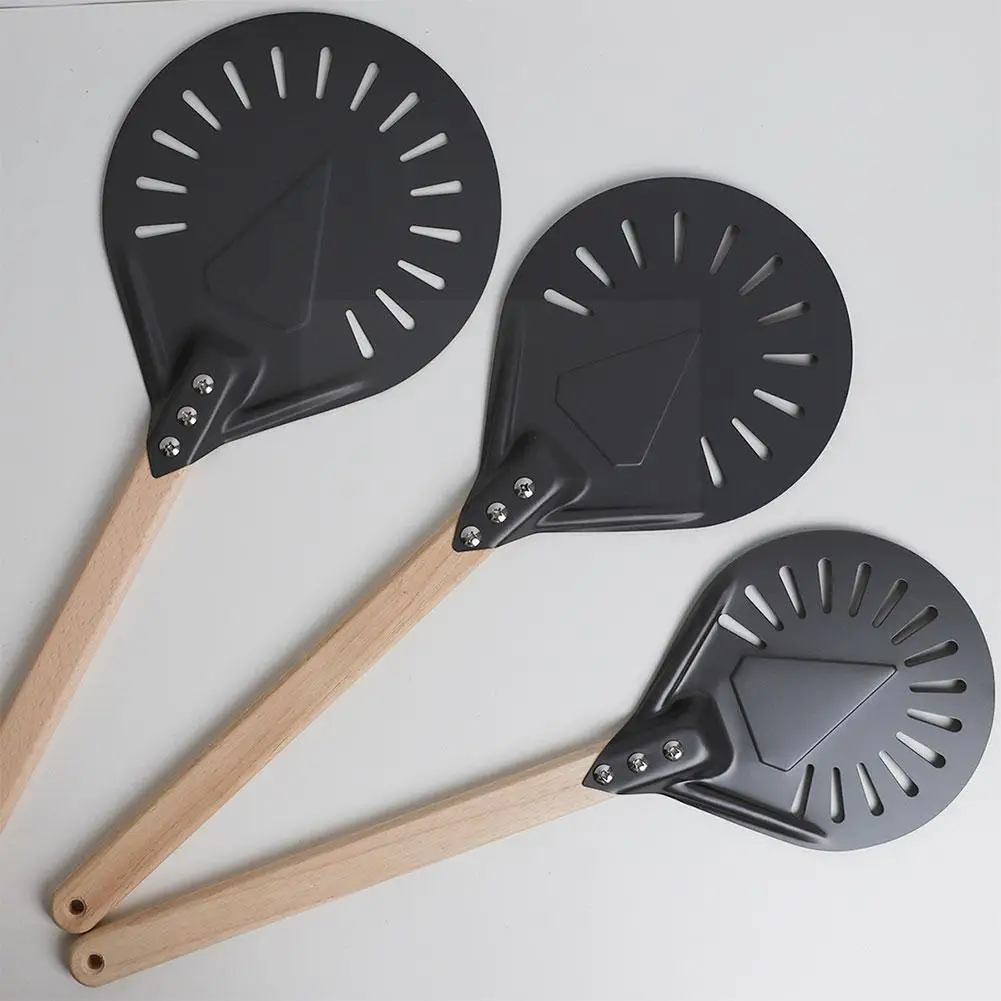 

Pizza Turning Small Pizza Peel Paddle Short Round Pizza Non Slip 8 Tools Tool Perforated Wooden Pizza Inch 9 Shovel 7 Handl W4J1