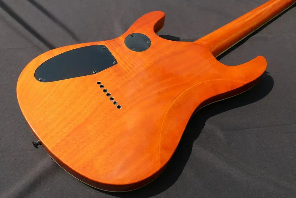 Темно синяя покрытая кленом арочная вершина 7 Струнная Гитара гитарная струна