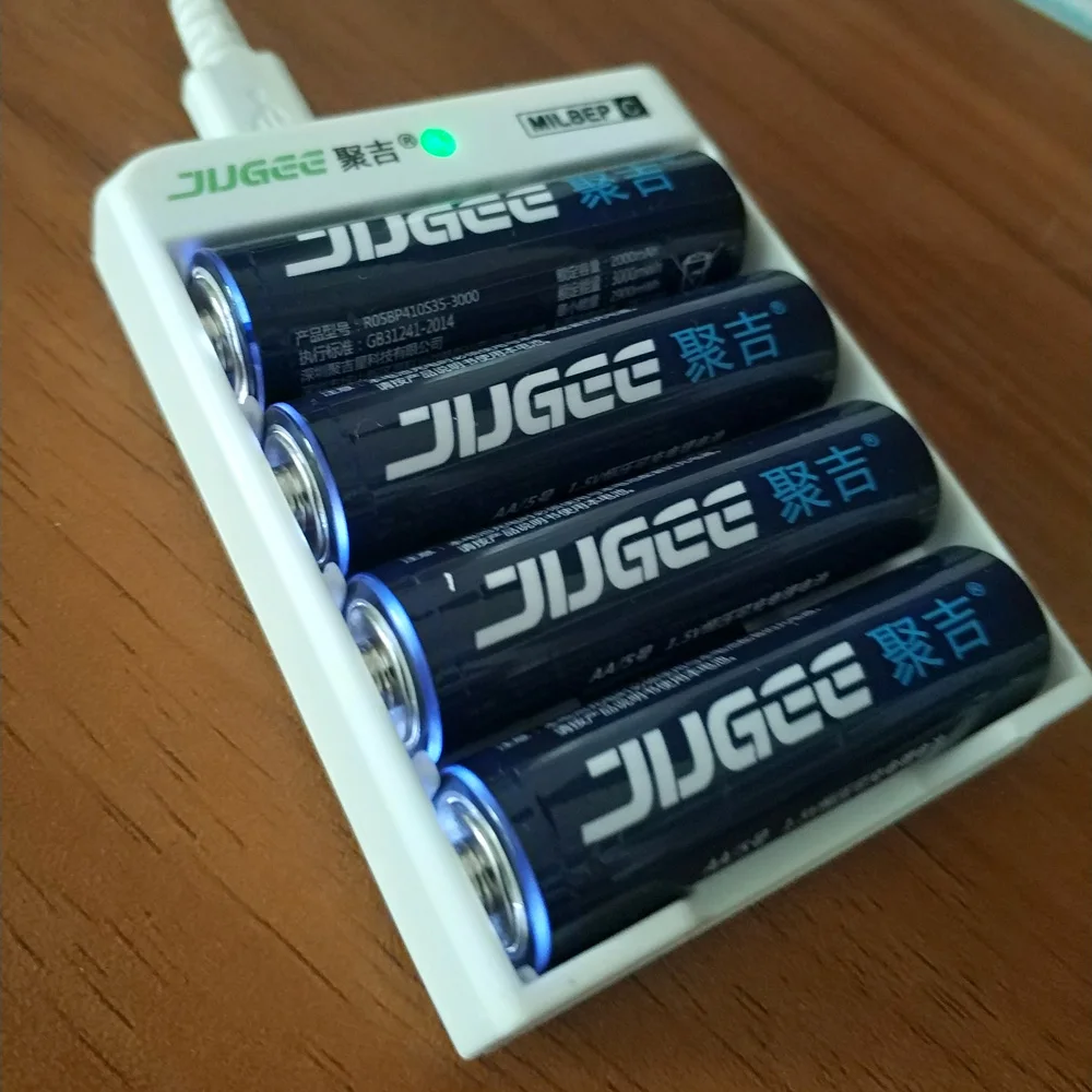 jugee 1,5 v 3000mWh AA 1,5 V литий-полимерный литий-ионный полимерный литиевый аккумулятор