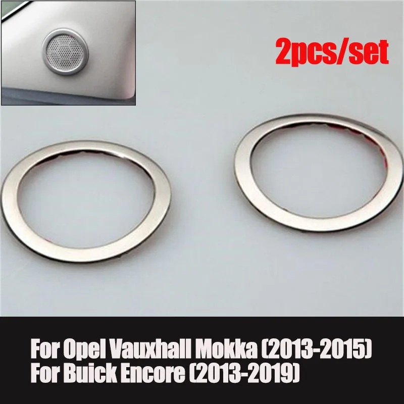 

2pcs Car Accessories Speaker Audio Ring Sides Decoration Trim Cover For Opel Vauxhall Mokka 2013-2015/For Buick Encore 2013-2019