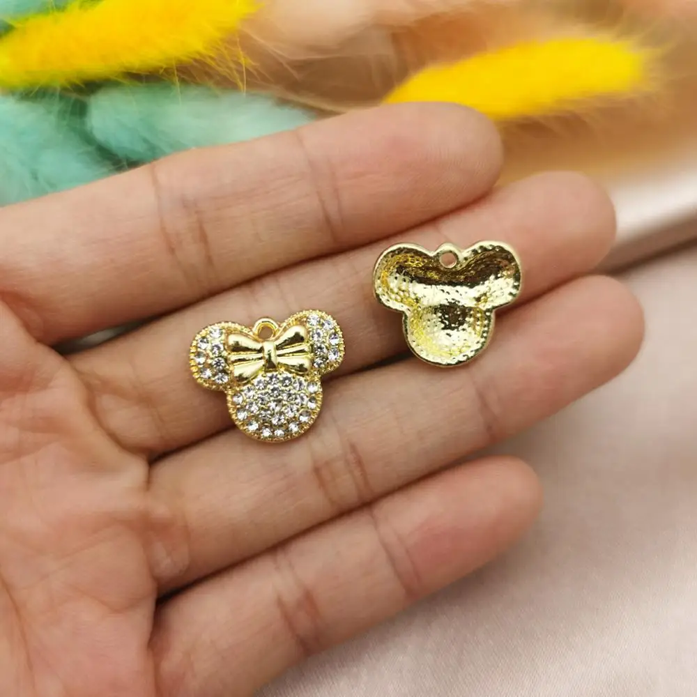 10 шт. подвески в виде Головы Микки Мауса с кристаллами | Украшения и аксессуары