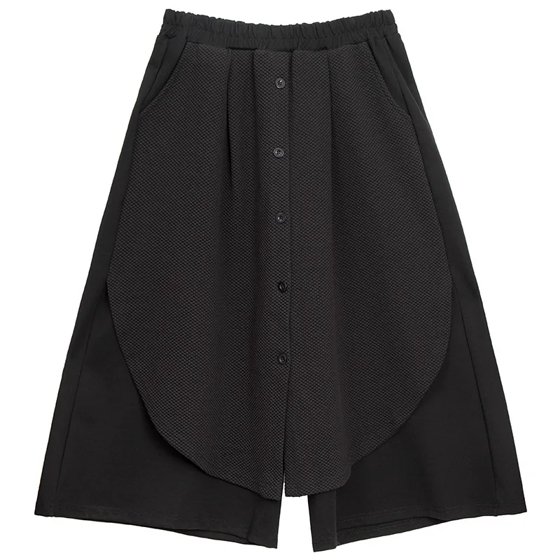 

Autumn and Winter Wide-legged Pants Stitching Irregular Harajuku Wind Casual Loose Streetwear Vintage Women's Pants Tide