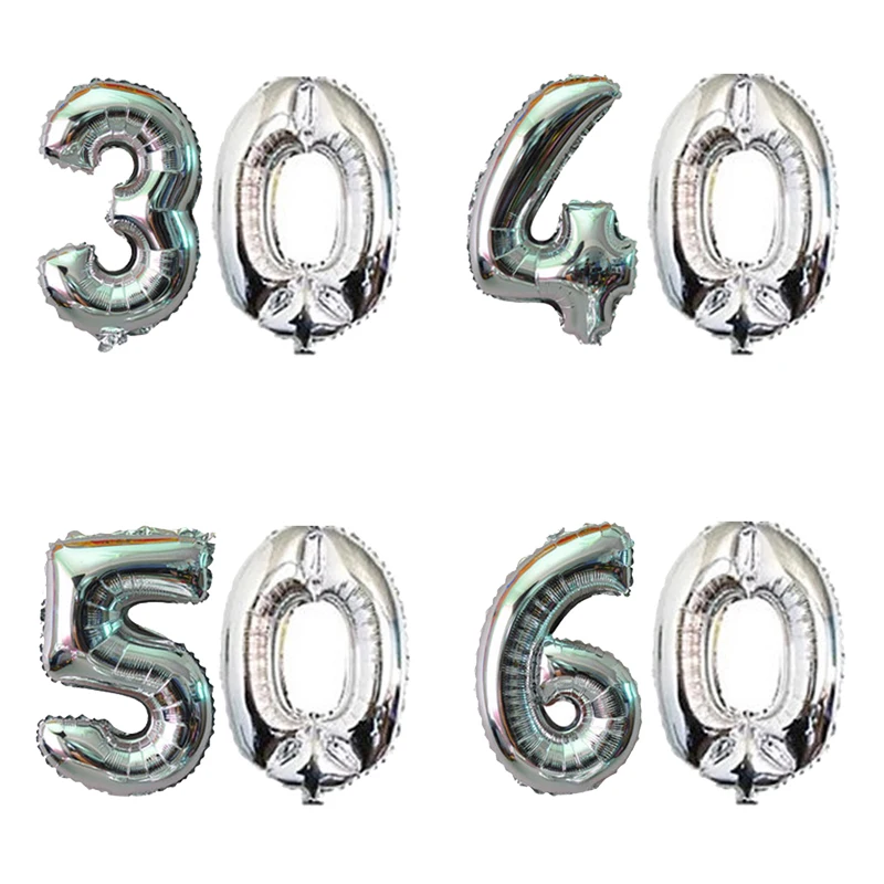 Воздушные шары Chicinlife 30/40/50/60 лет декор для взрослых на день рождения 30/40-й/50-й/60-й