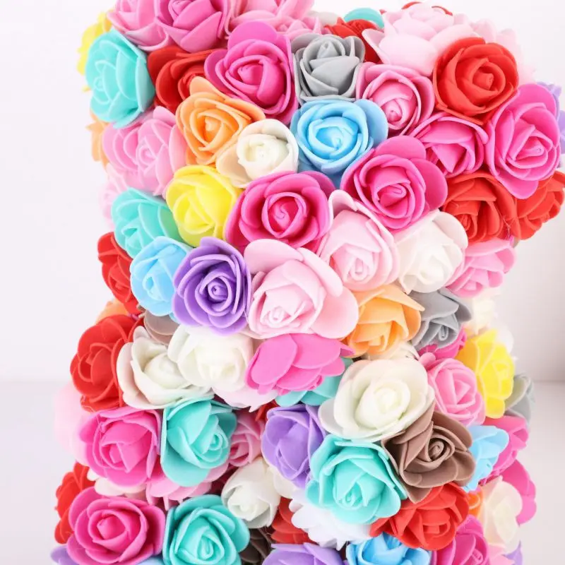 

Wedding Anniversary Birthday Gift Colorful Foam 10 Inch Artificial Roses Bear Romantic Valentine Day Christmas Holiday