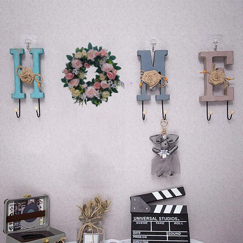 

Artificial Peony Wreath Spring Wreath for Front Door Wedding Wall Window Indoors Party Farmhouse Home Decor