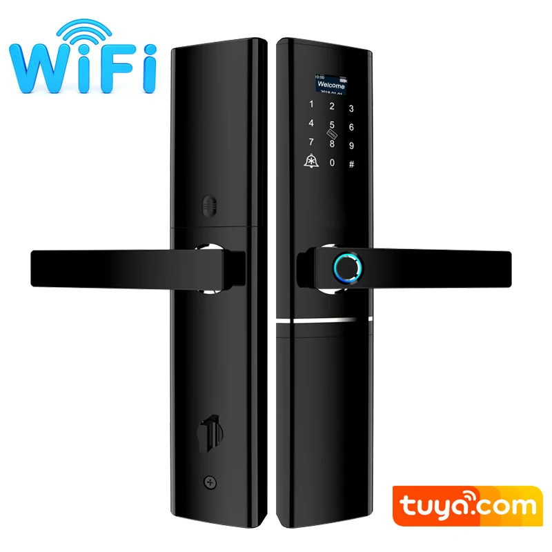 Смарт замок дверной беспроводной с поддержкой Wi Fi и сканером отпечатков