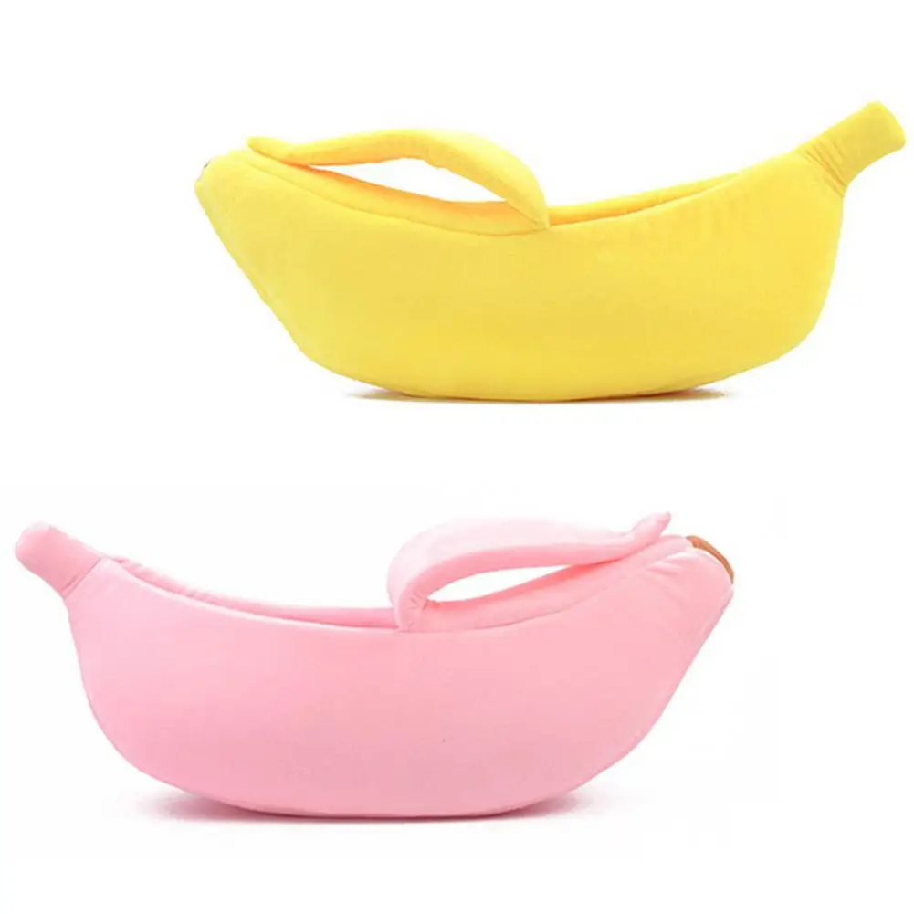 Adeeing Cute Banana Peel Shape Pet Nest Warm House for Dog Cat Winter Sleeping | Дом и сад