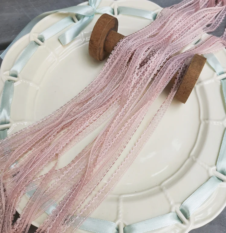 10 метров розового цвета полиэстер одежда кружевная отделка высокое качество