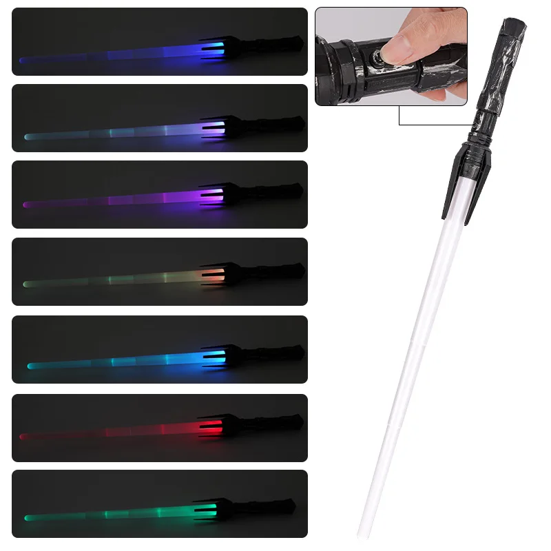 

Laser sword children's toy retractable laser sword night market new peculiar glowing toy sword can be used with double swords