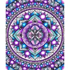 Алмазная живопись, фиолетовая мандала, вышивка сделай сам