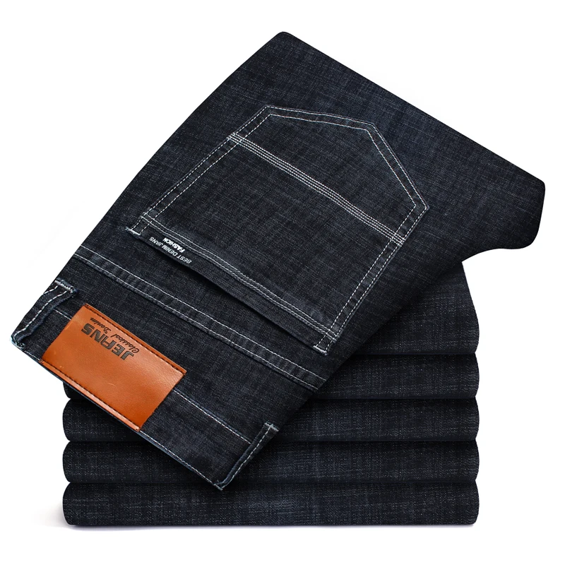 

Jeans For Men Pants Jean Baggy Denim Trousers Biker High Quality Male Straight Casual Designer Slim Business Black Blue Homme