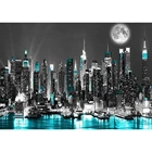 Алмазная 5D картина сделай сам, украшение с изображением ночного города Нью-Йорка, полное Алмазная вышивка, подарок